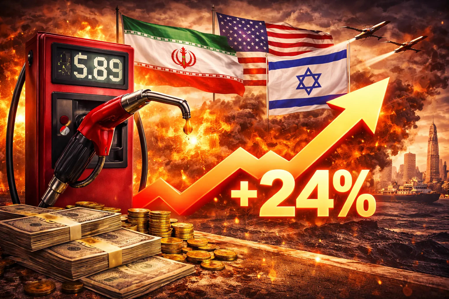 أسعار البنزين تقفز 24 بالمئة منذ بدء حرب إيران وأمريكا وإسرائيل